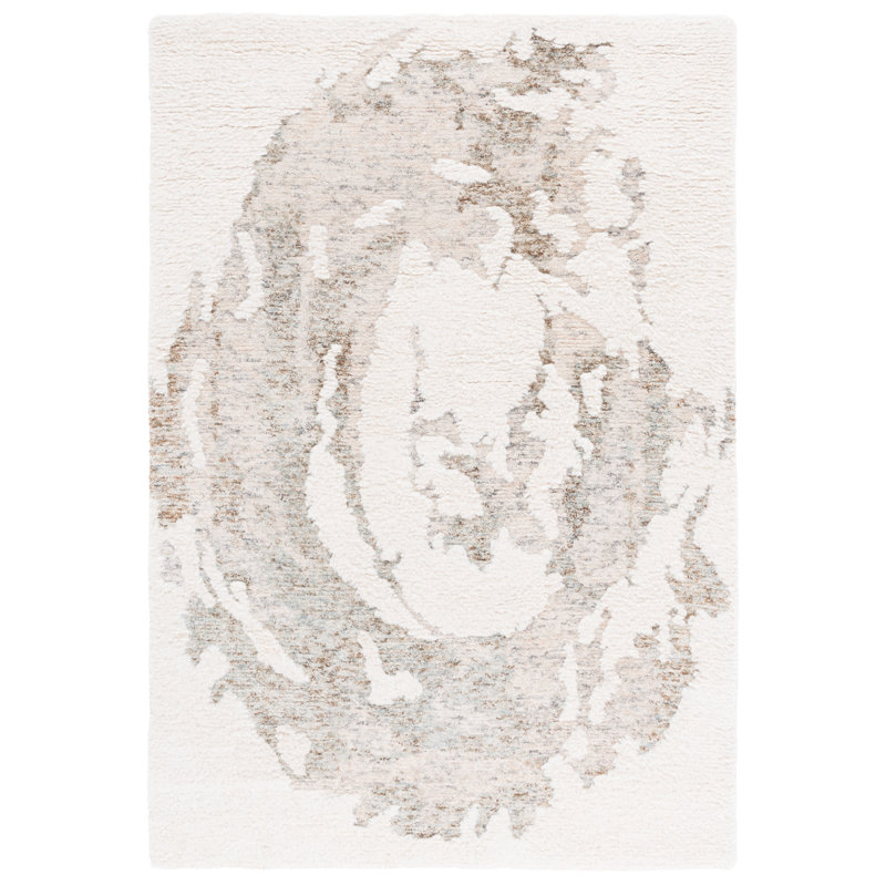 Casablanca Hand Tufted Wool Abstract Indoor Rug, Rectangle 5' x 8'