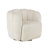 Polyester Arched Swivel Cream Accent Chair