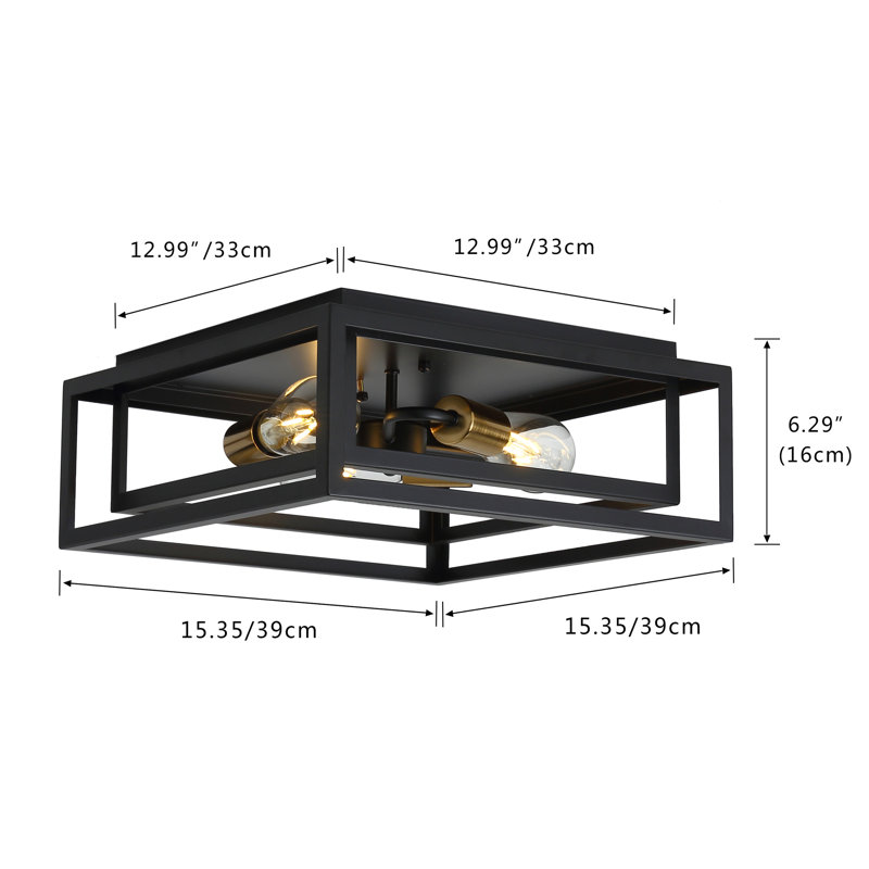Plafonnier semi-encastré 3 lumières 15,35 po Andrus