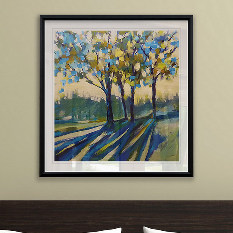 « long shadows », impression encadrée, H 22,5 po x l 22,5 po x P 1,5 po