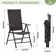 Alyah Folding Reclining Patio Dining Armchair With Adjustable Backrest