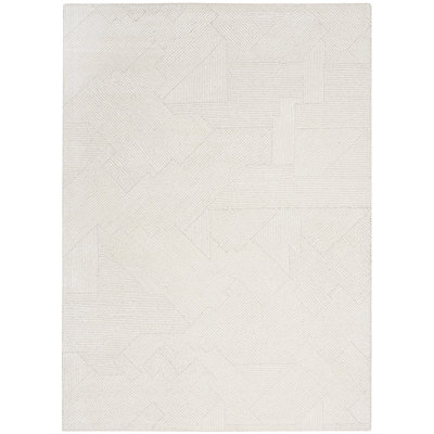 Cattalaya Geometric Area Rug in Ivory