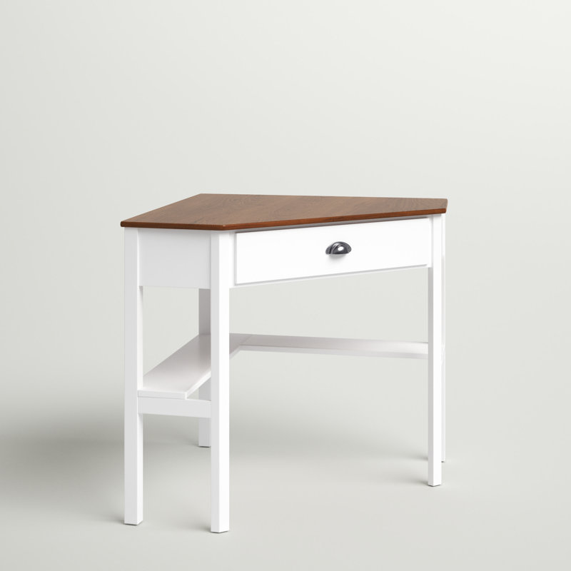 Caisyn Computer Desk, Natural/White