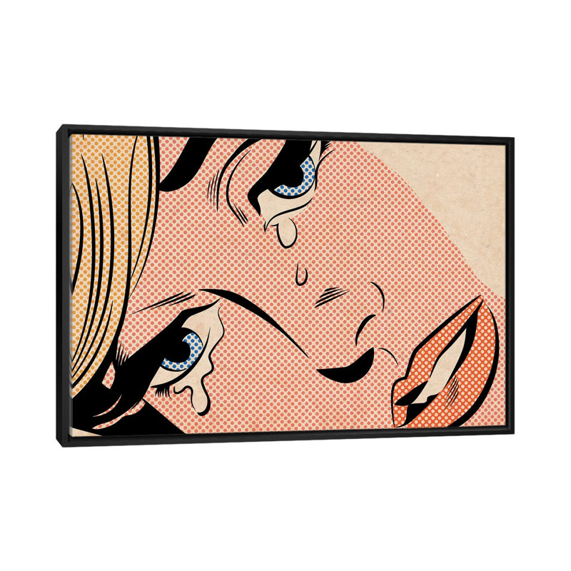 Crying Woman III by Joseph McDermott - Print on Canvas, 152.5 cm H x 101.5 cm W, Black Framed