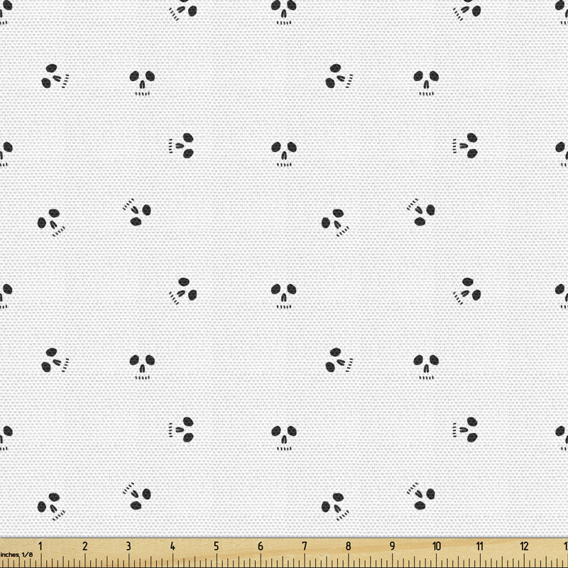 Gillispie Skull with Minimalistic Features Fabric