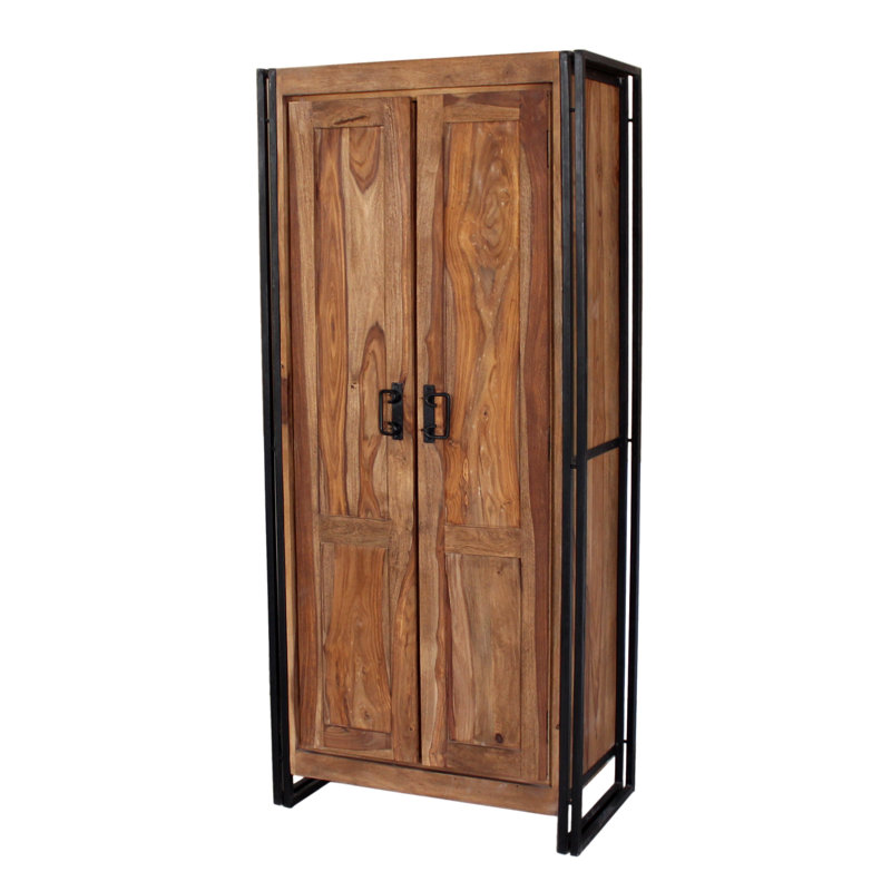 Lehoux 2 Door Metal Wardrobe