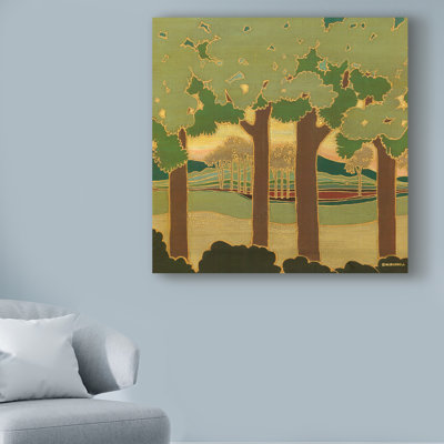 «Arts and Crafts Landscape II» par Wendy Russell, reproduction d'art graphique sur toile
