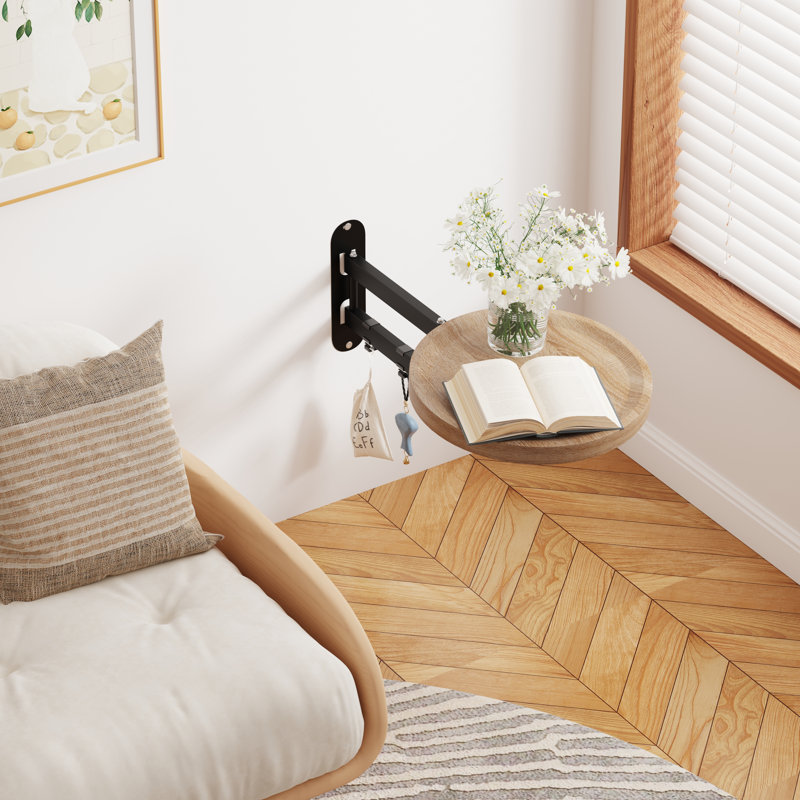 Bedside Table, Oak Round