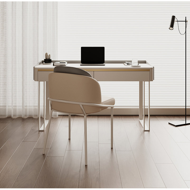 Modern Sintered Stone Tabletop Desk, 29.5" H x 39.4" W x 19.7" D