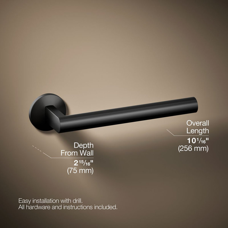 Components™ Towel Arm, Matte Black