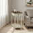 Dessus en noyer / base blanche