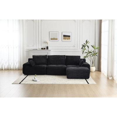 High - Quality 3 Seat Memory Foam Corduroy , Pet , No Assembly, Ideal For Bedroom And Multiple Spaces Customizable With Foam, Good Apartment Guest Room