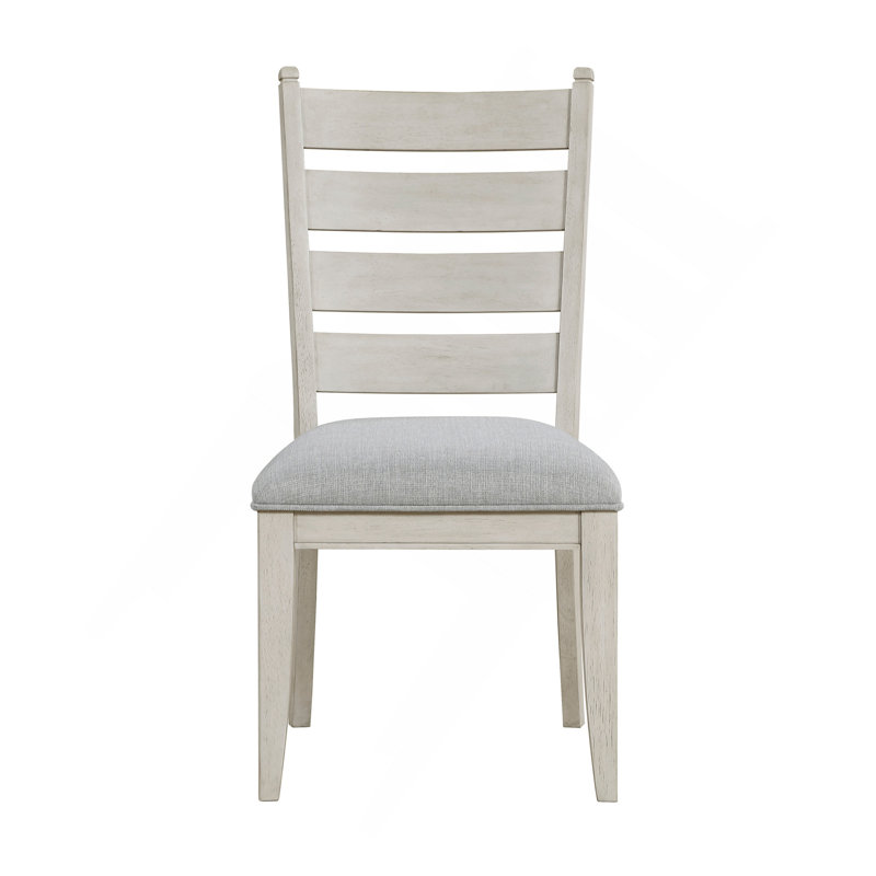 Farmhouse Dining Furniture Set Of 2 Side Chairs Antique White Finish Wooden Durable Comfortable Padded Seat