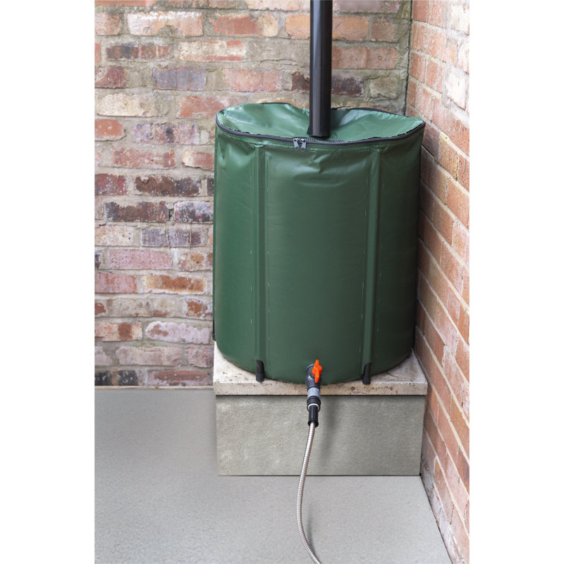 Dakota Fields 189.27L Weather Resistant PVC Rain Barrel