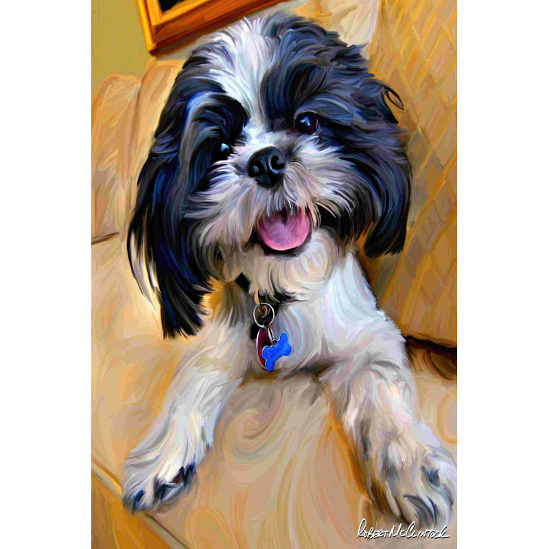 " Shihtzu Baby " by Robert McClintock Painting Print, 18" H x 12" W  