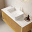 Meuble-lavabo mural 48 po avec lavabo, armoire de rangement en contreplaqué, comptoir en pierre frittée, lavabo en céramique
