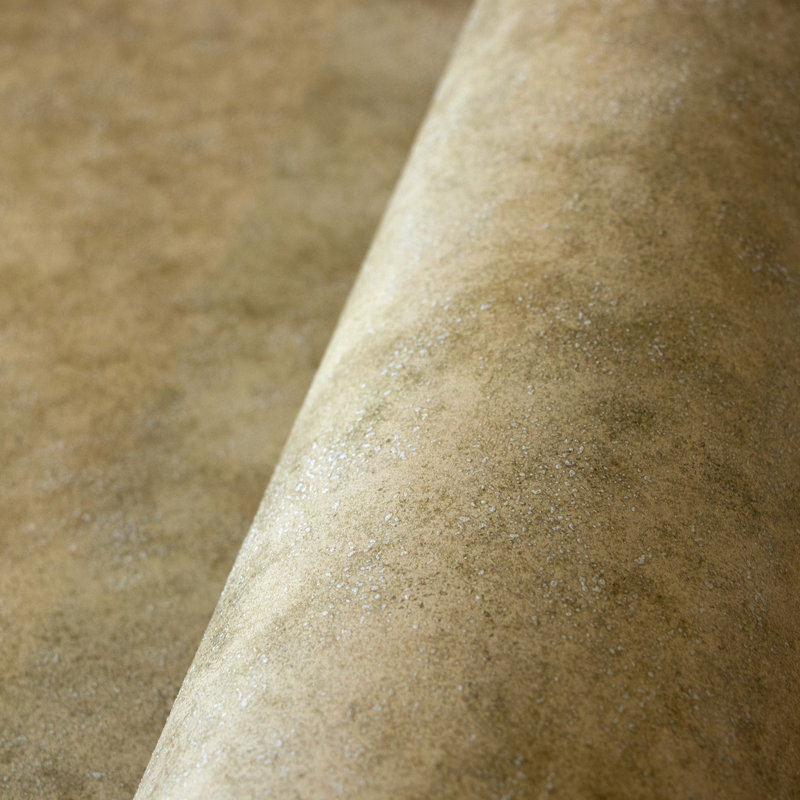 Portobello Abstract Texture Metallic Shimmer 10.05 m x 53 cm Wallpaper Roll, Brown Gold