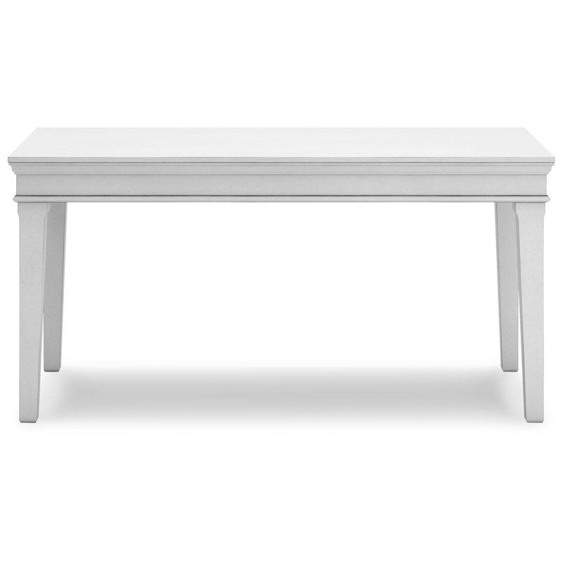 White Pine Wood Transitional Home Office Desk with Drawer and USB Port