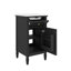 Ensemble de meuble-lavabo élégant de 20 pouces avec tiroir inclinable, tablette multifonctionnelle et support de rangement-1140512564