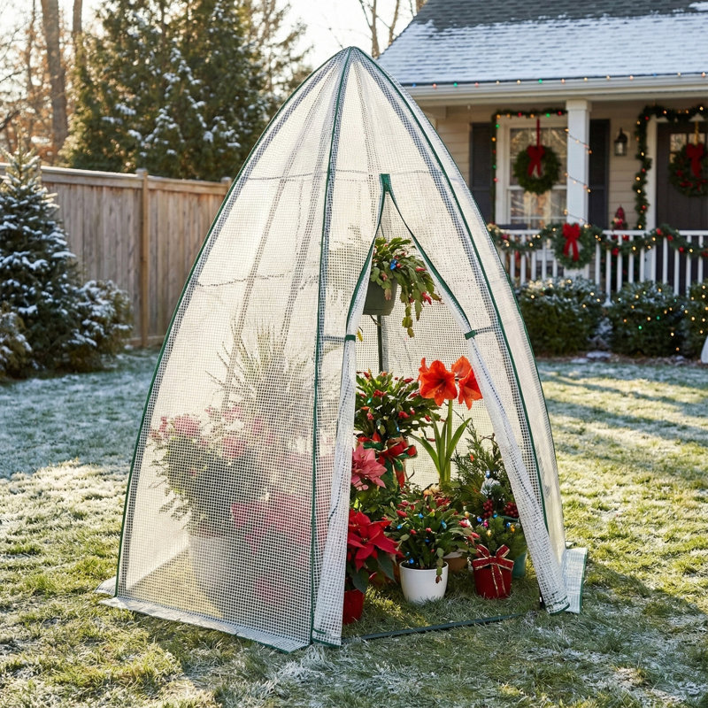 Small Hexagonal Hobby Greenhouse for Home Garden Enthusiasts