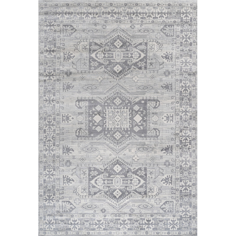 Tapis gris clair Federick, Rectangulaire 3 pi x 5 pi