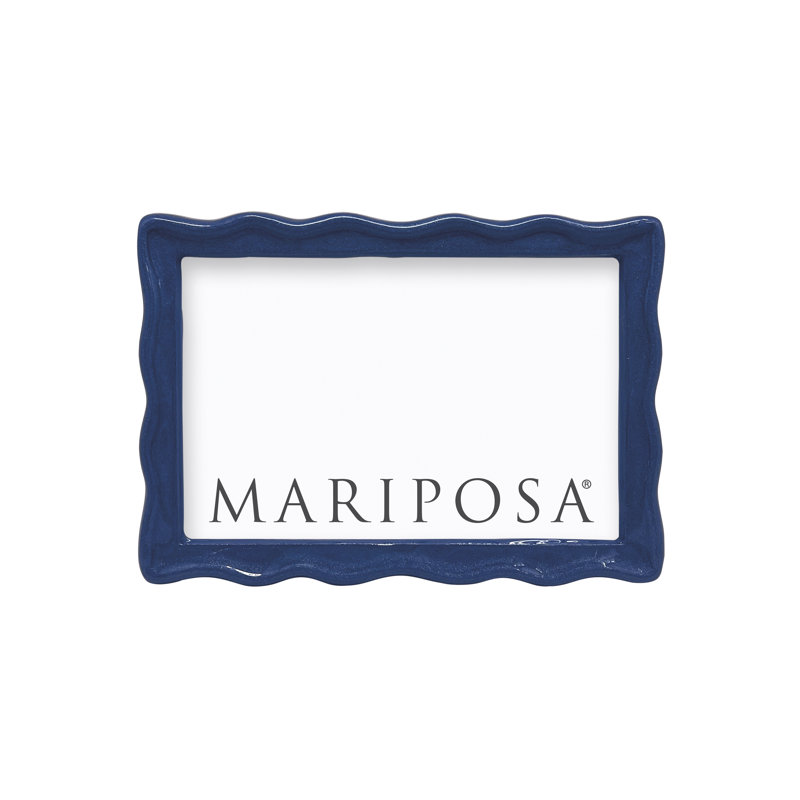 Mariposa Wavy Blue 4x6 Frame, 4" W x 6" H, Blue