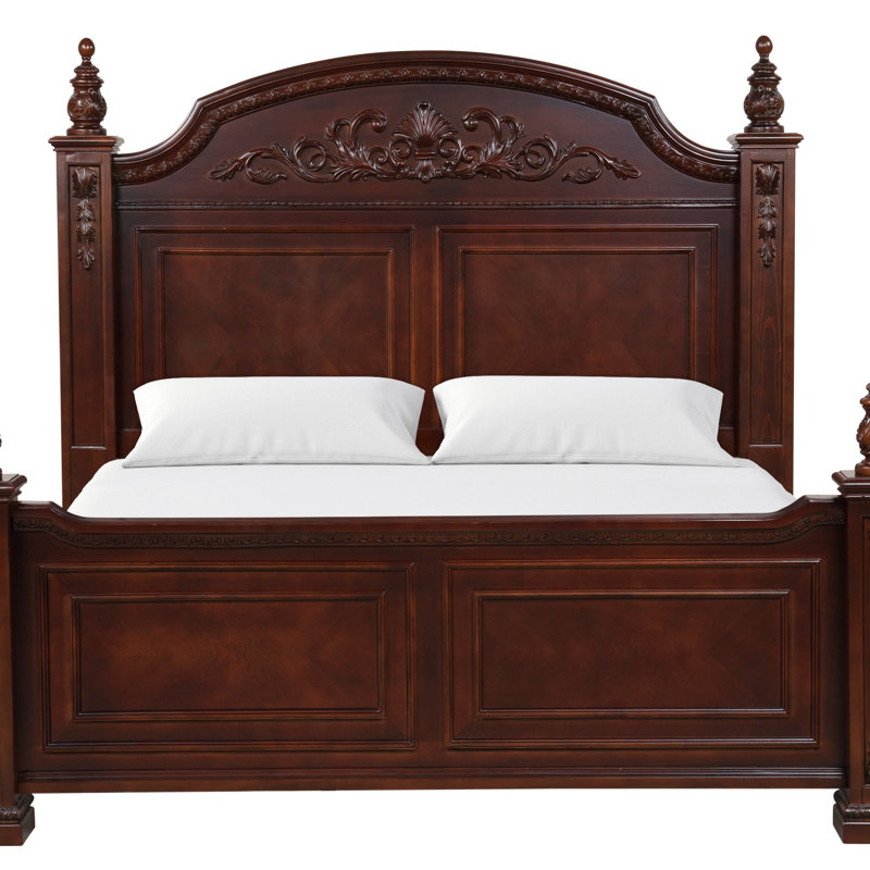 Lit à colonnes exquis au design époustouflant, offrant un soutien durable et plusieurs tailles pour un confort et un style de chambre à coucher améliorés