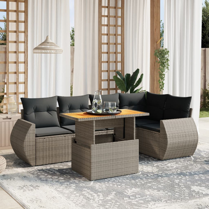 Ensemble de canapé de jardin Vidaxl gris