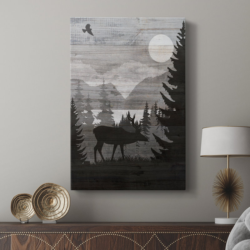 Wapiti de paysage canadien - galerie Cavas, H 27 po x l 18 po
