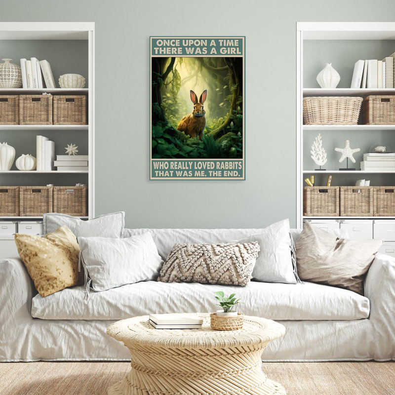 Who Really Loved Rabbit - 1 Piece Rectangle Graphic Art Print On Wrapped Canvas, L 16 po x H 20 po