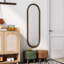 Miroir ovale rétro, effet antique, suspension murale-120277059