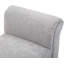 Banc en lin rembourré avec accoudoirs, banc de lit robuste pour chambre ou entrée, gris clair