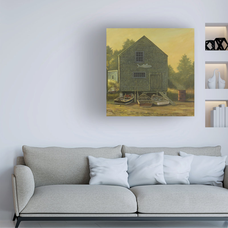 Art mural sur toile tendue - «Morning Burnoff» par Jerry Cable pour décoration de salon, de chambre à coucher ou de bureau - 35 x 35
