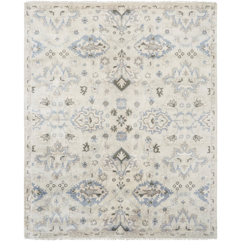 Hand Knotted Wool Oriental Indoor Rug, Rectangle 10' x 14'