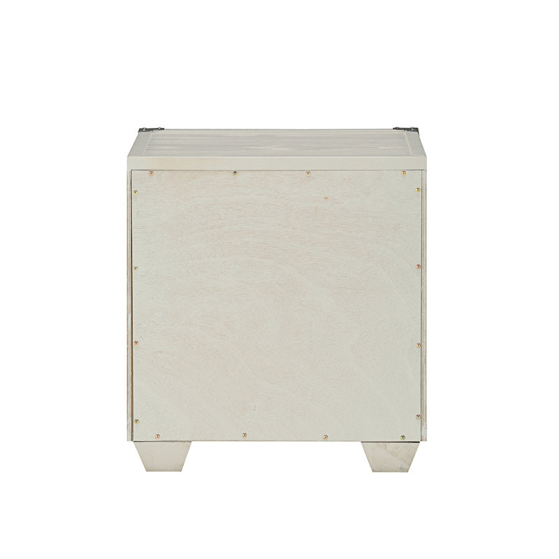 Nightstand With Double Pull-Knobs, Bedside Table