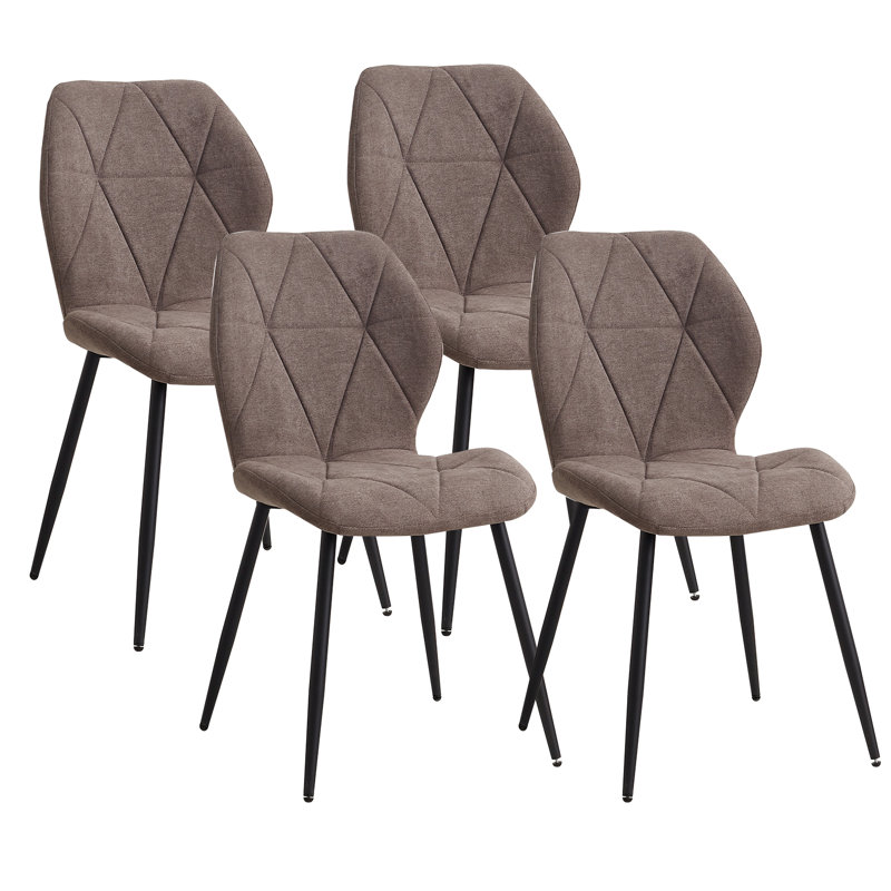 Miko 50 cm H Velvet Side Chair, Brown
