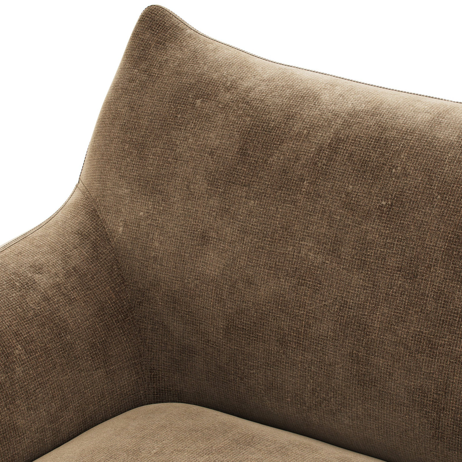 Nowthen Upholstered Swivel Armchair, Altair Mushroom Polyester