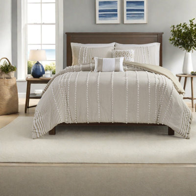 Ensembles de literie en coton luxueux, très grand, style campagnard avec design capitonné