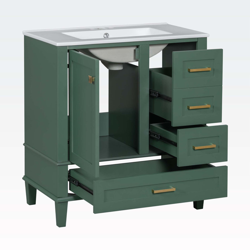 Rangement pour salle de bain Strade, Vert