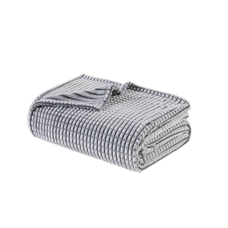 1 couverture pour lit double / grand lit, Très grand lit, Gris