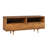 Mid-Century Modern Solid Wood 3-Drawer 58" TV Stand For 65" Tvs With 2 Open Cubbies-100019206