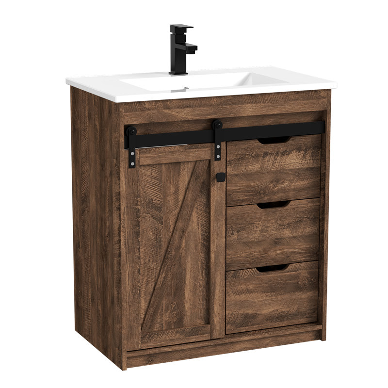 Meuble-lavabo de ferme 30 po avec lavabo, assemblage rapide