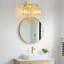 Applique murale verticale moderne à 2 lumières en cristal Kyneisha, à placer au-dessus du miroir de la coiffeuse ou du lavabo. Compatible avec les ampoules à intensité variable (ampoules non comprises).-240086450-240086463