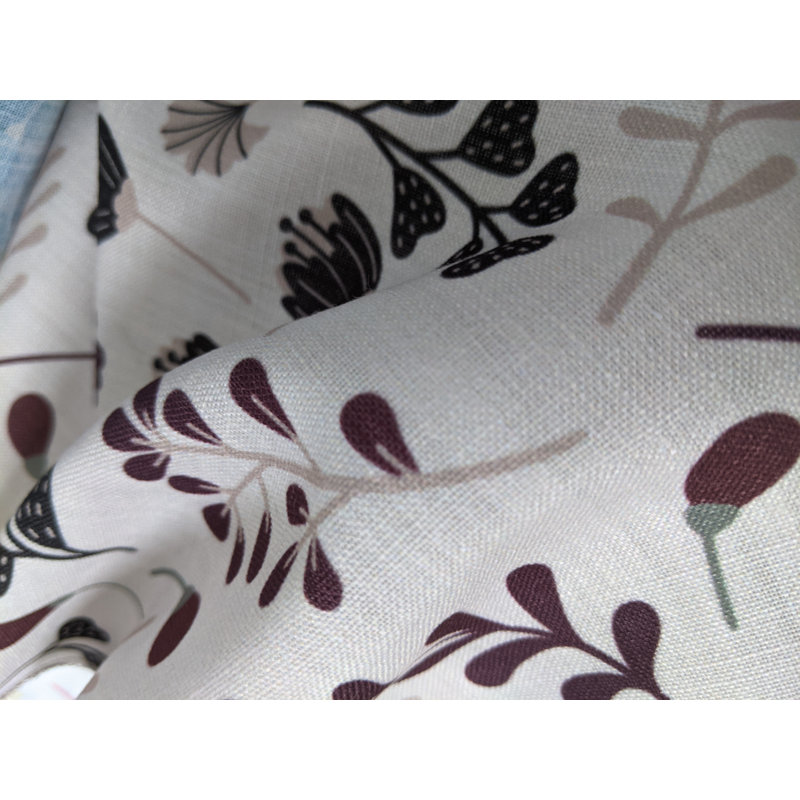 Tissu Meter Jeanne couleur 01, Beige / brun / rouge / noir