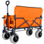 Chariot pliant 3 en 1 avec siège de banc - capacité de 500 lb, pneus de plage 9 po x 4 po pour le camping et la plage, orange-118414660