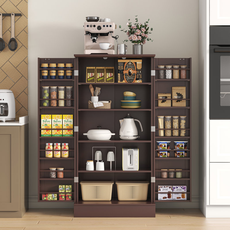 Malarie 47'' Kitchen Pantry, Brown