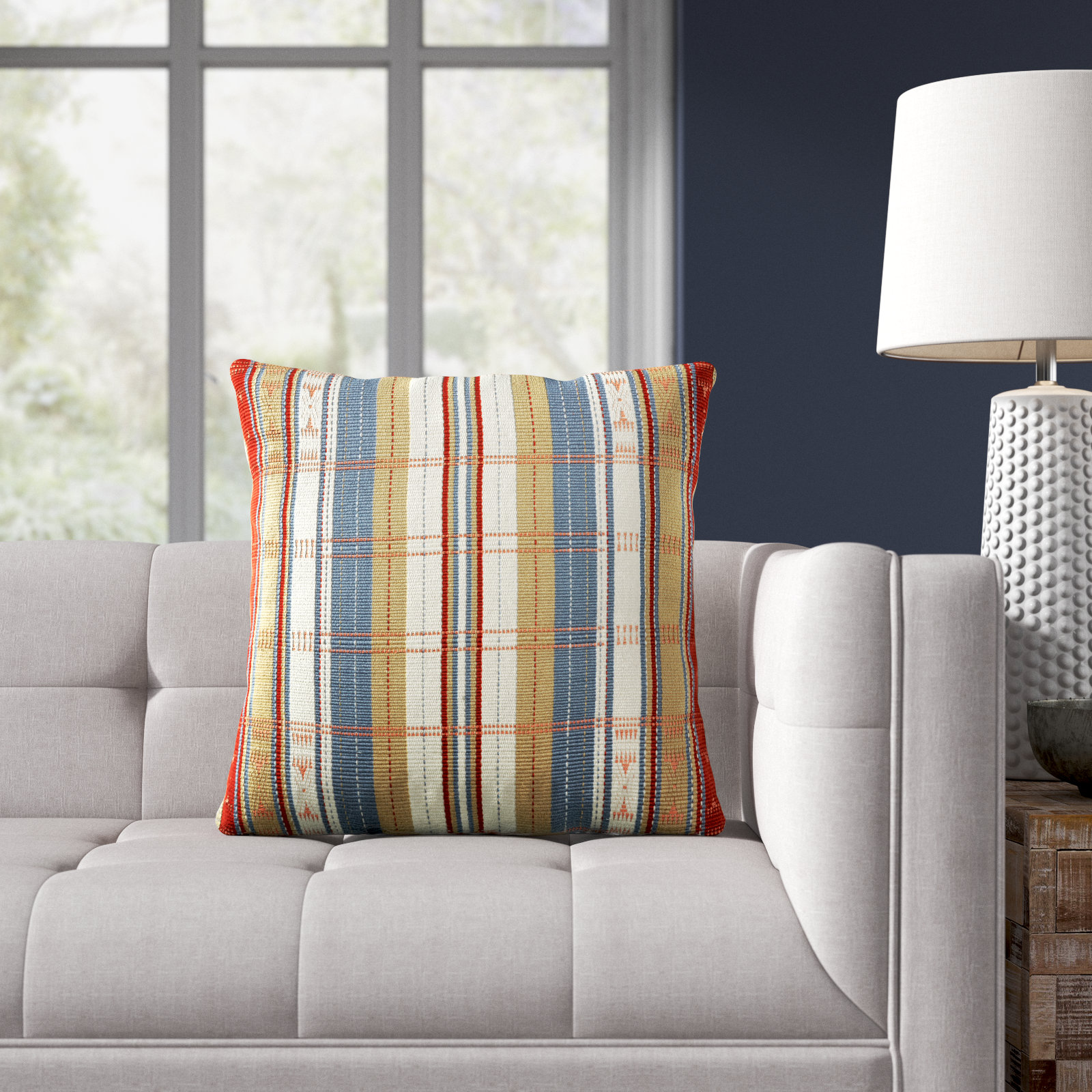 Sereia Striped Cotton Throw Pillow, Pillow Cover Only - No Insert
