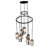 9 - Light Dimmable Cylinder Chandelier