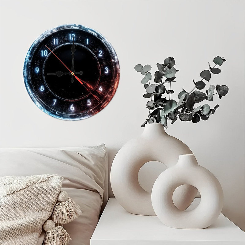 Horloge et chiffres lumineux