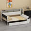 Lit de jour peu encombrant avec lit gigogne escamotable et repose-pieds avec rangement-127333658